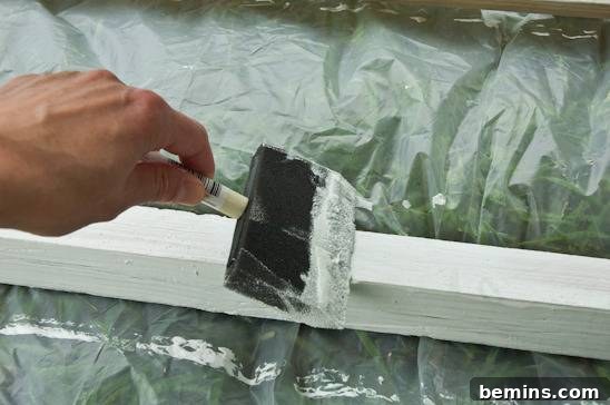 Paint the wood to protect it.