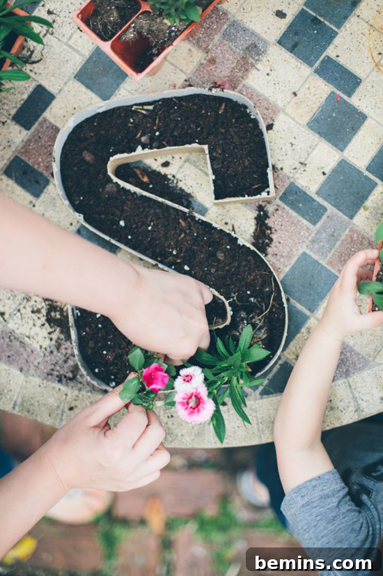 Planter shaped like the letter S, adding a personalized touch to plant display.