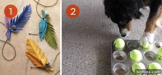 10 Fun & Easy DIY Pet Toy Projects 3 An assortment of pet toys for dogs and cats.