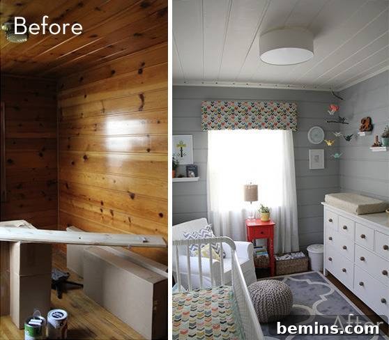 Bare nursery transformed into a freshly furnished haven