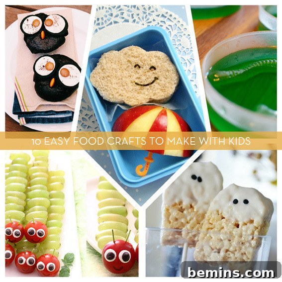 Creative Bites: 10 Fun Food Crafts for Kids 2 Easy Food Crafts for Kids