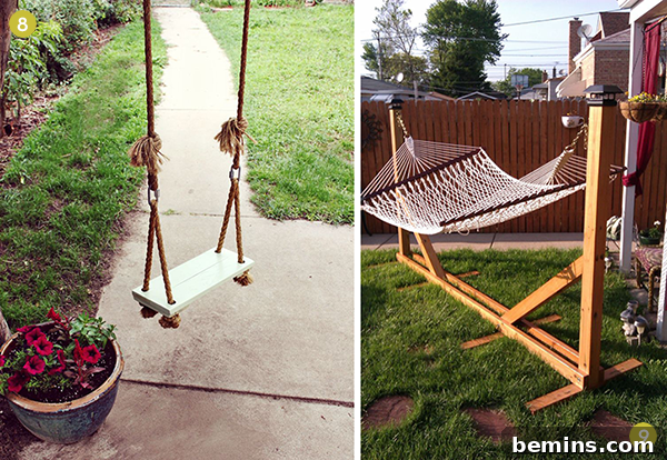 Crafting Your Own Outdoor Oasis: 9 Swing & Hammock Projects 7 A DIY swing set and hammock, showcasing creative outdoor relaxation ideas