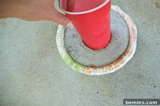 Dried Cement Planter