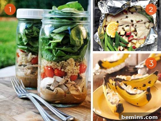 Different kinds of foods are served in different kinds of containers.