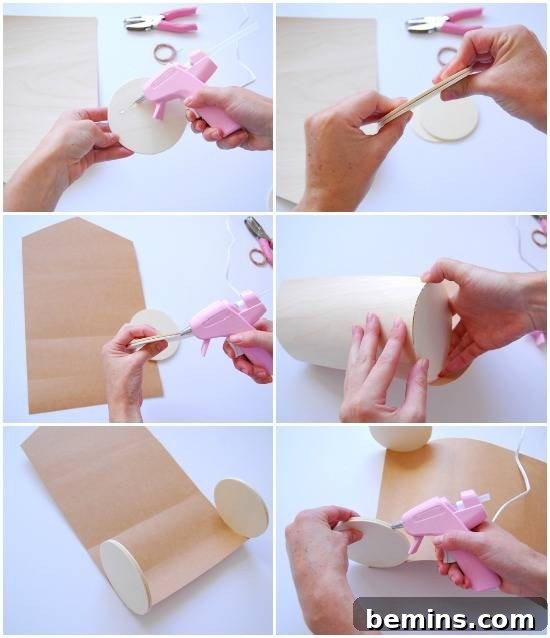 A person creating an art project.