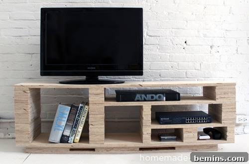 Plywood Media Console - HomeMade Modern