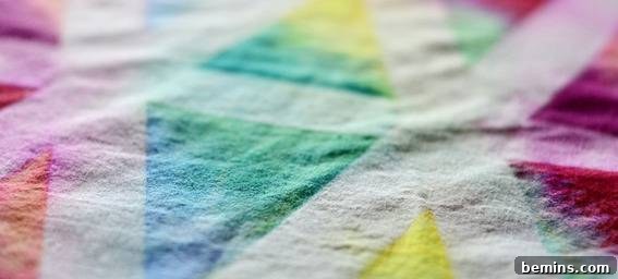 A colorful material with geometric shapes on it.