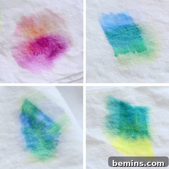 Paint is smeared on different sheets of paper.