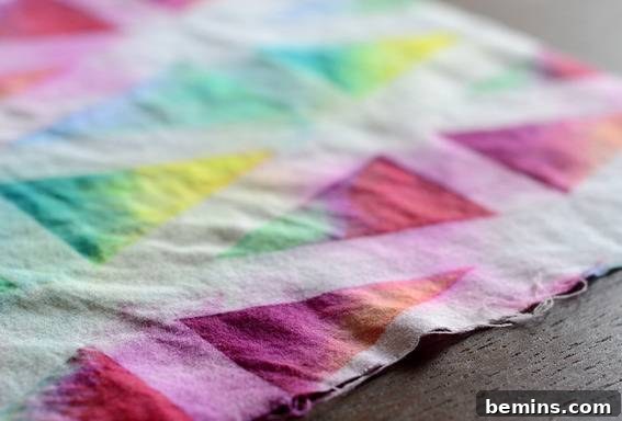 A material with different colored shapes on it.