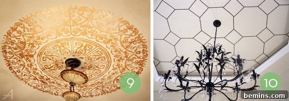 Creative Ceiling Transformations: 10 DIY Projects 6 Unique style ceiling with abstract colors
