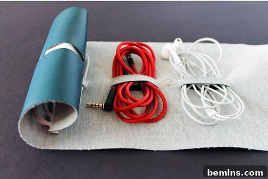 Leathercraft Dreams: 11 DIY Projects to Ignite Your Creativity 5 Cords are organized in a roll up leather holder.