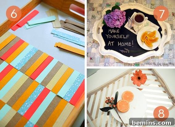 Crafty Creations: 10 DIY Serving Tray Ideas to Elevate Your Home 5 Ideas for decorating serving trays to reflect your personal style and taste, showcasing various techniques.