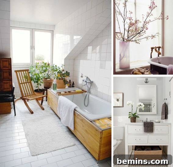 Greenery in the bathroom