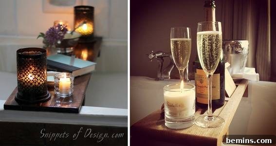 Candles and champagne