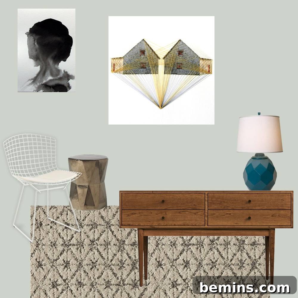 Final mood board inspiration for the sunroom design.