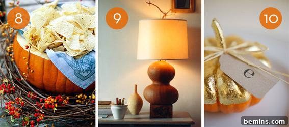 Pumpkin And Gourd used as decorative and lampshades