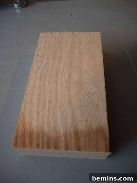 Cut piece of 2x4 lumber