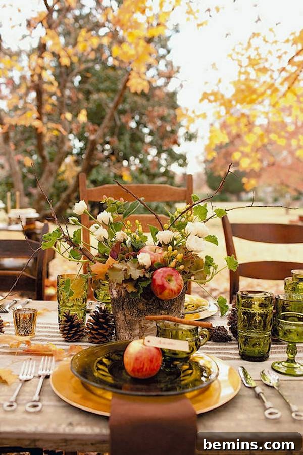 Festive Thanksgiving Table with Colorful Decorations