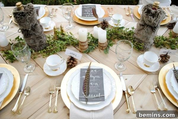 Rustic Thanksgiving Tablescape with Natural Elements