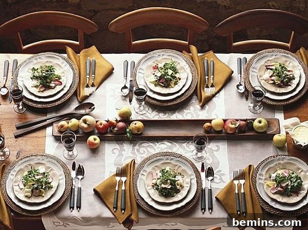 Simple Rustic Thanksgiving Tablescape with Natural Accents