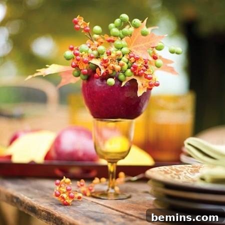 Apple used with other things used for Decoration