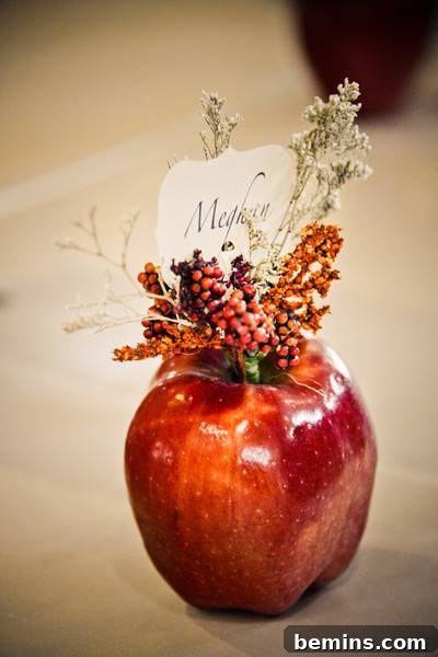 Apple used for decorating with different things