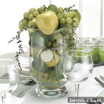 Decorating done with apple and other fruits on a table