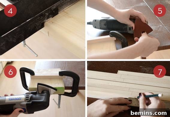 Cutting the Base of the DIY Christmas Tree
