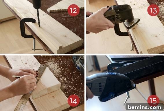 Drilling Holes in the Dowel Rods