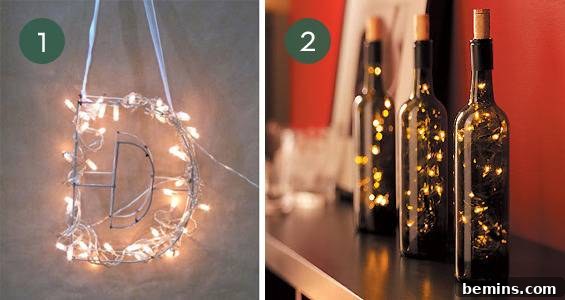 10 Unique Christmas Light Display Ideas 2 Letter D decorated with small LED lights, creating an illuminated monogram.