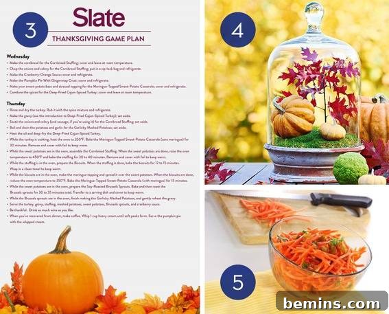 A festive fall terrarium adds charm to the Thanksgiving setting.