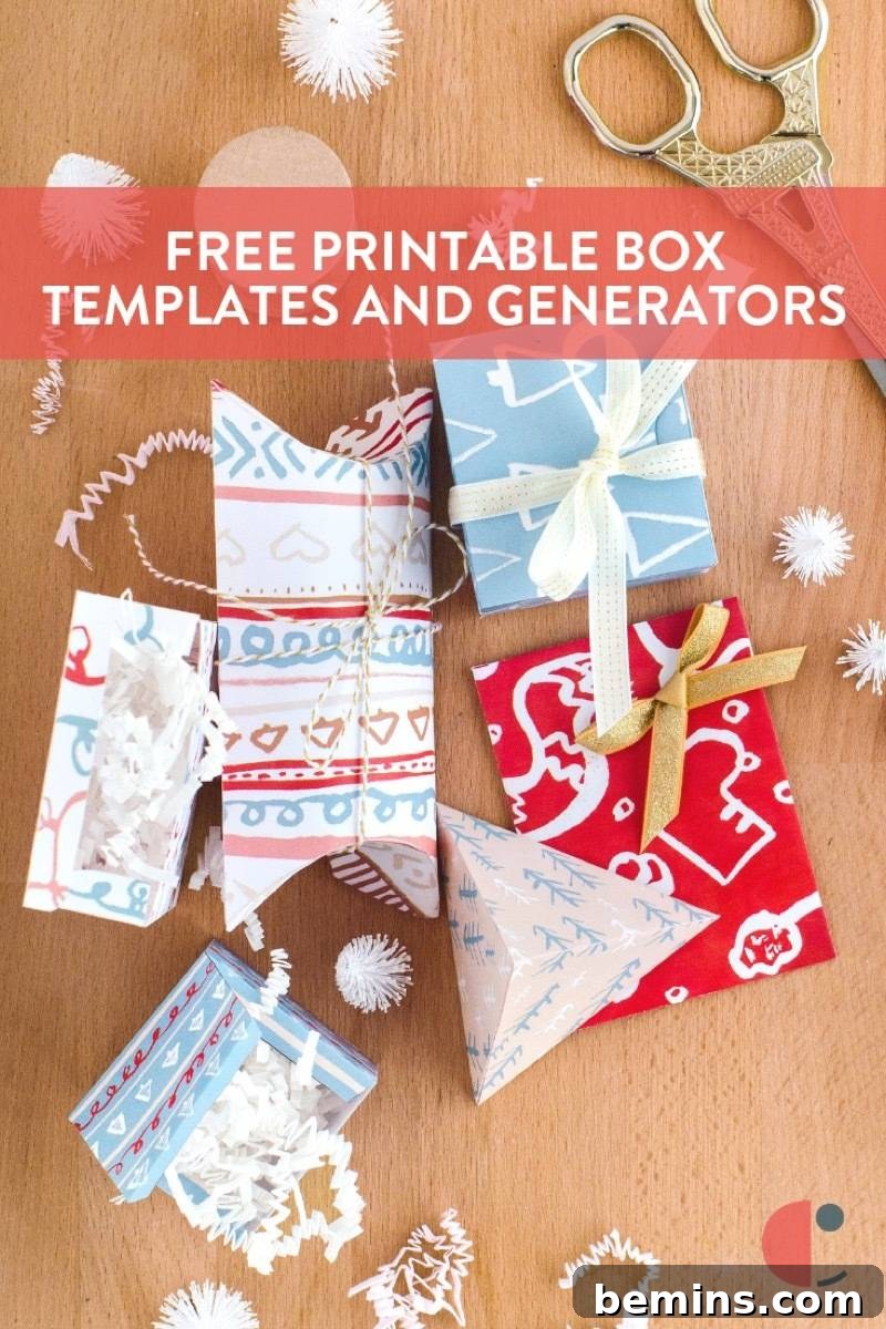 Free Online Generators for Custom Packaging 7 Free box templates to print for the holidays