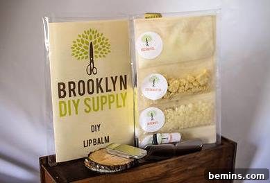 The Ultimate Gift List for Craft Lovers & DIYers 6 A do-it-yourself lip balm kit with all the necessary ingredients for a soothing peppermint flavor.