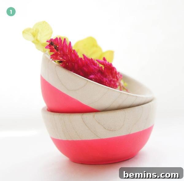Flowers and ribbons inside a group of stacked bowls