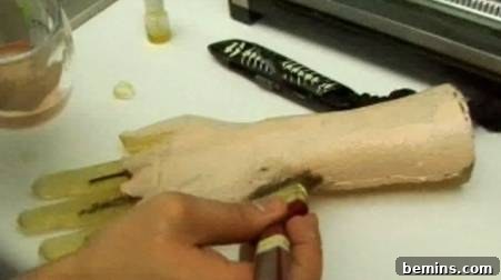 How to Craft a Realistic Replica Hand 9 A person making a model of a hand and wrist.