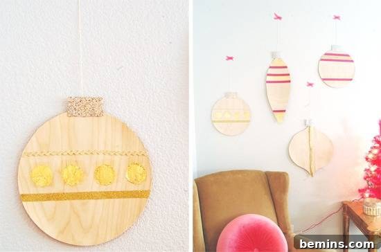 Pink and red decorations share the space with a tan chair and table.