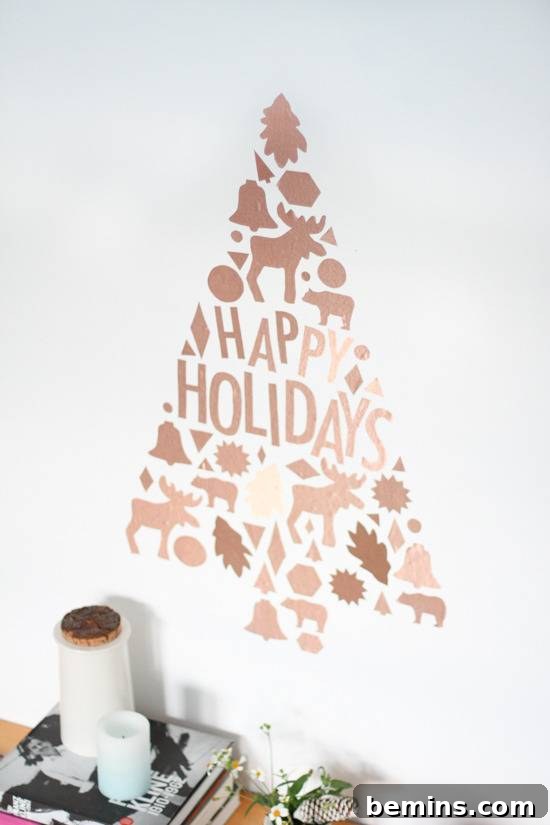 Craft Your Own Festive Wall Decor: Removable Decal Magic 6 Holiday Wall Art with Removable Decals. Stunning and festive DIY holiday decorations.