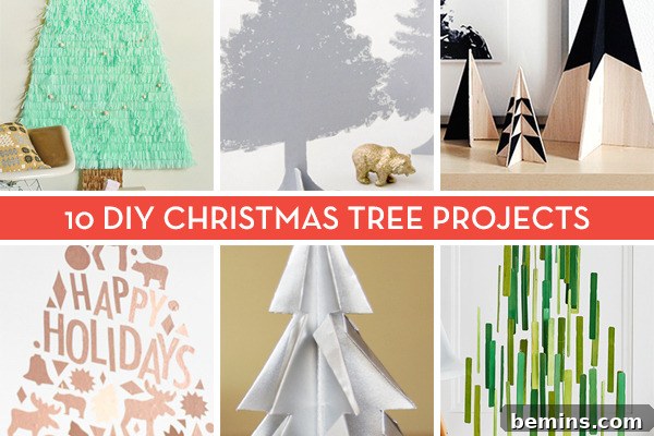 Creative Christmas: 10 Unique Tabletop Tree Alternatives 2 Tree shapes are made of many different materials and displayed different ways as indoor decorations.