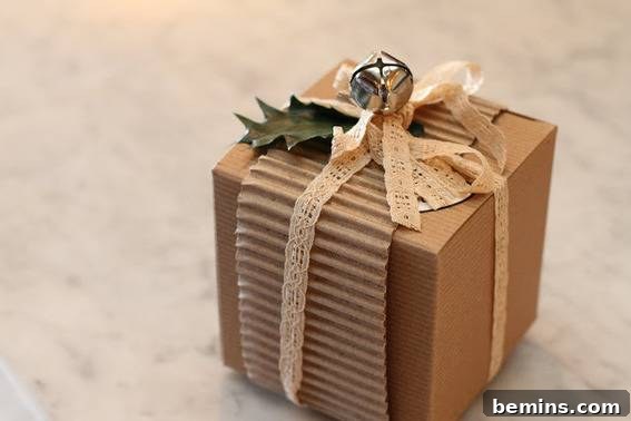Gift Wrapping Extravaganza: 10 Creative Ideas and Tutorials 7 Small brown gift box with a decorative bow on top