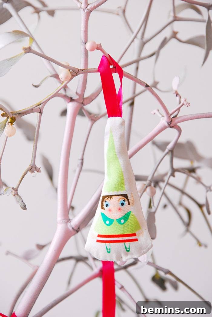 DIY colorful and beautiful ideas for elf stuffed ornaments.