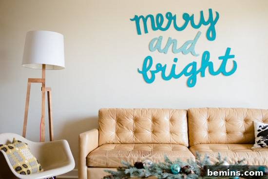 merry and bright wall art