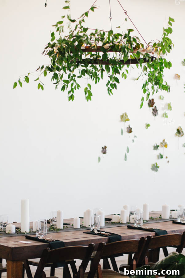 Greenery overhead hanging decoration