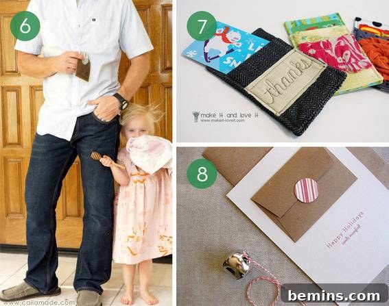 Creative Gift Card Presentation: 10 DIY Ideas 5 Father and daughter with homemade card folders.