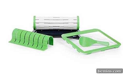 A device used for making sushi rolls.