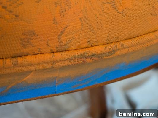 The result after removing excess paint: a cleaner, more defined trim.