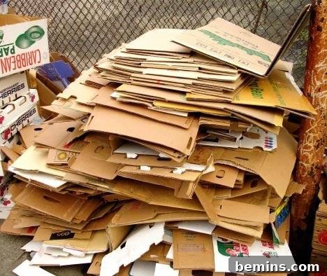 Cardboard pile