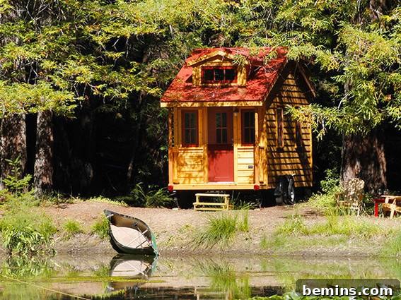 Eye Candy: 11 Tiny Homes That Will Steal Your Heart 19 Small wooden house with a red roof