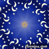 Free Tea Bag Origami Tutorials 6 "A pattern with moon and stars"