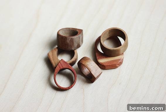 DIY Valentine's Gifts: Manly wooden rings