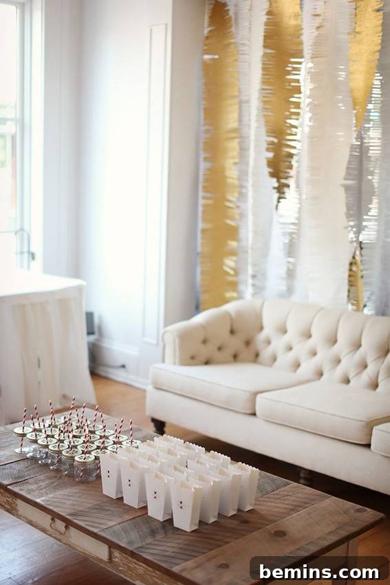Party arrangements in a small room